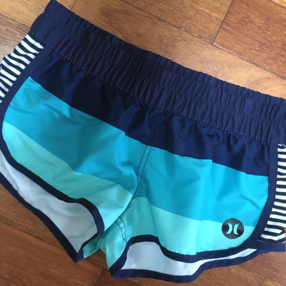 Hurley Navy and Teal Shorts